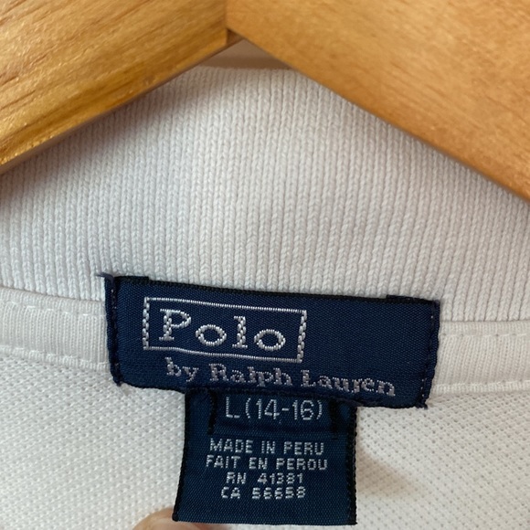 Ralph Lauren Teens Polo Shirt White AU14-16 Cotton Pre Owned GC - Picture 6 of 11